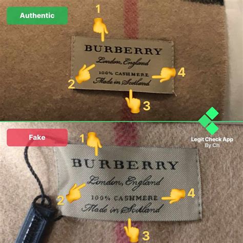 fake burberry scarf how to recognise|authentic Burberry tag.